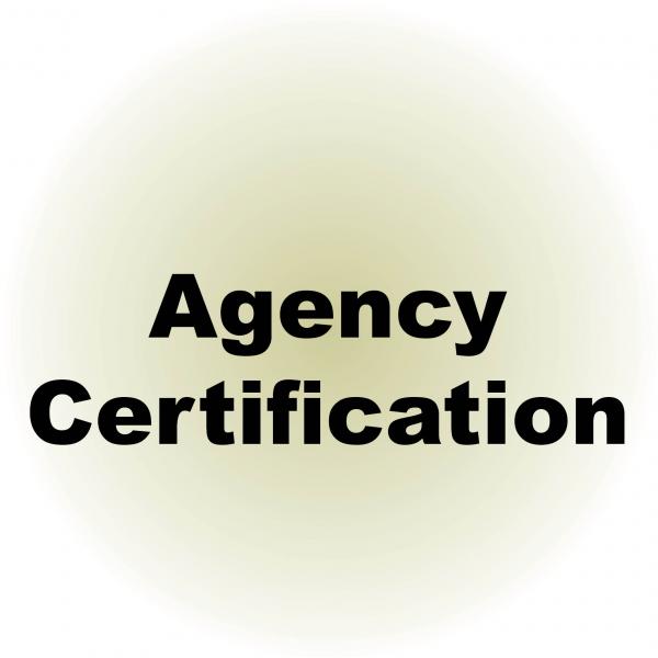 Agency Certificiation