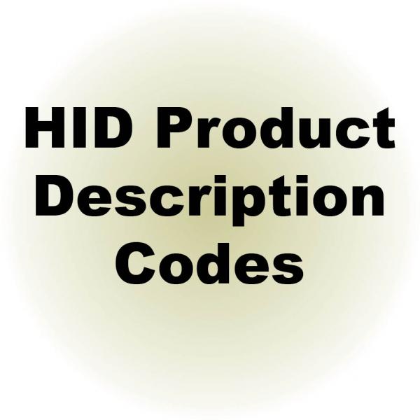 Product Description Codes (Lamp and Ballast)